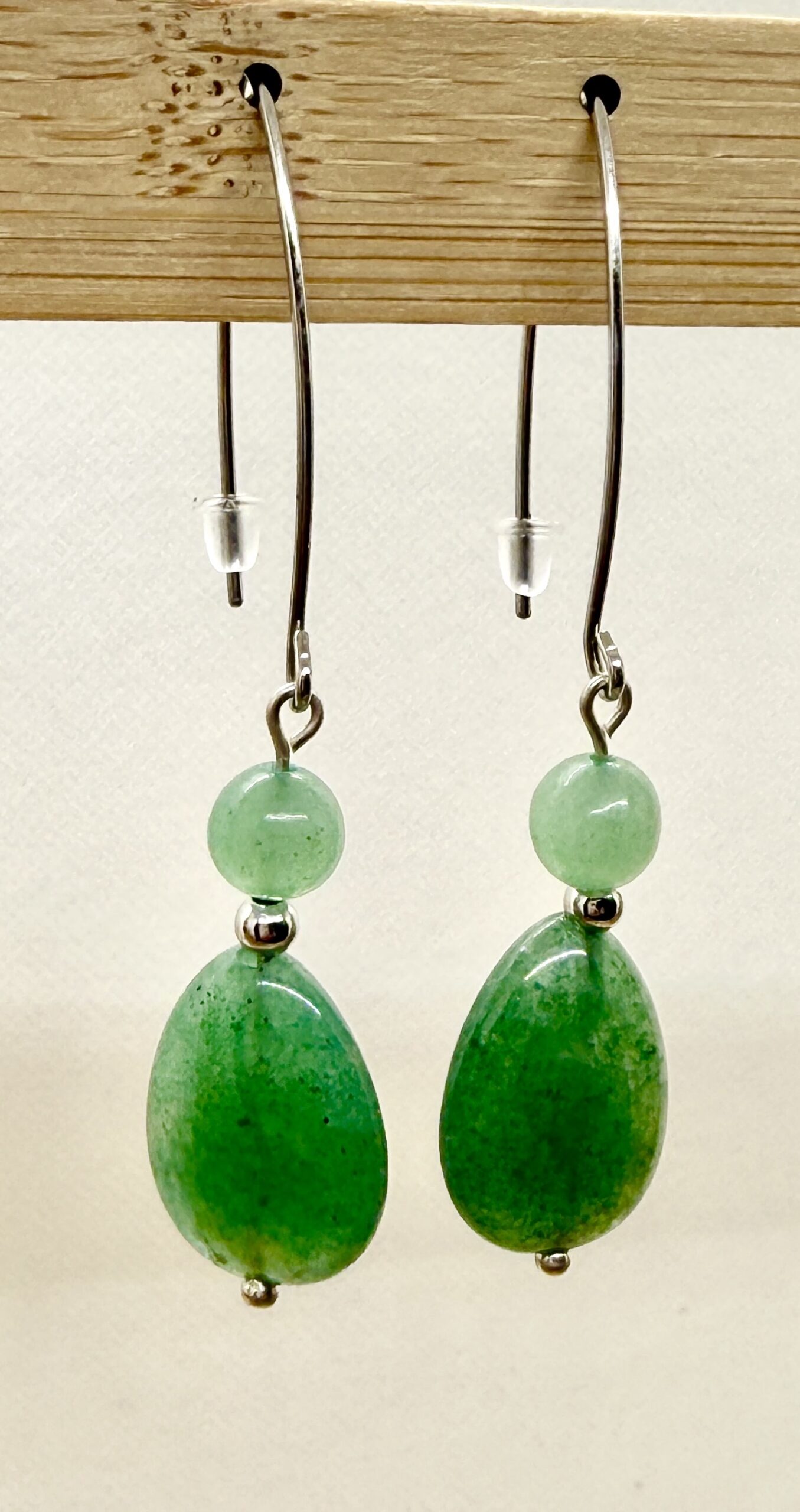 Boucle d'oreille collection « Jaipur» pendante pierre naturelle et argent