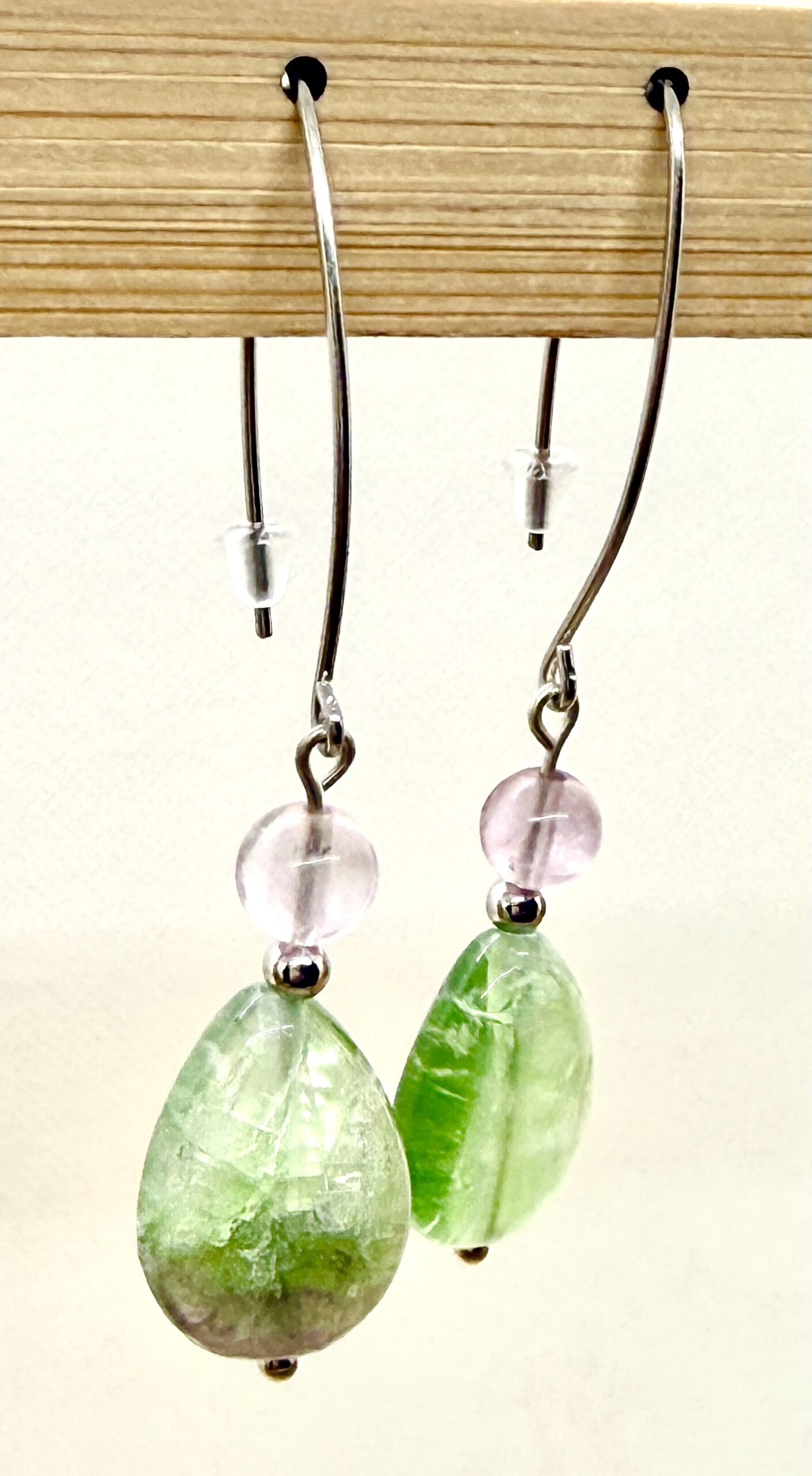 Boucle d'oreille collection « Jaipur» pendante pierre naturelle et argent – Image 9