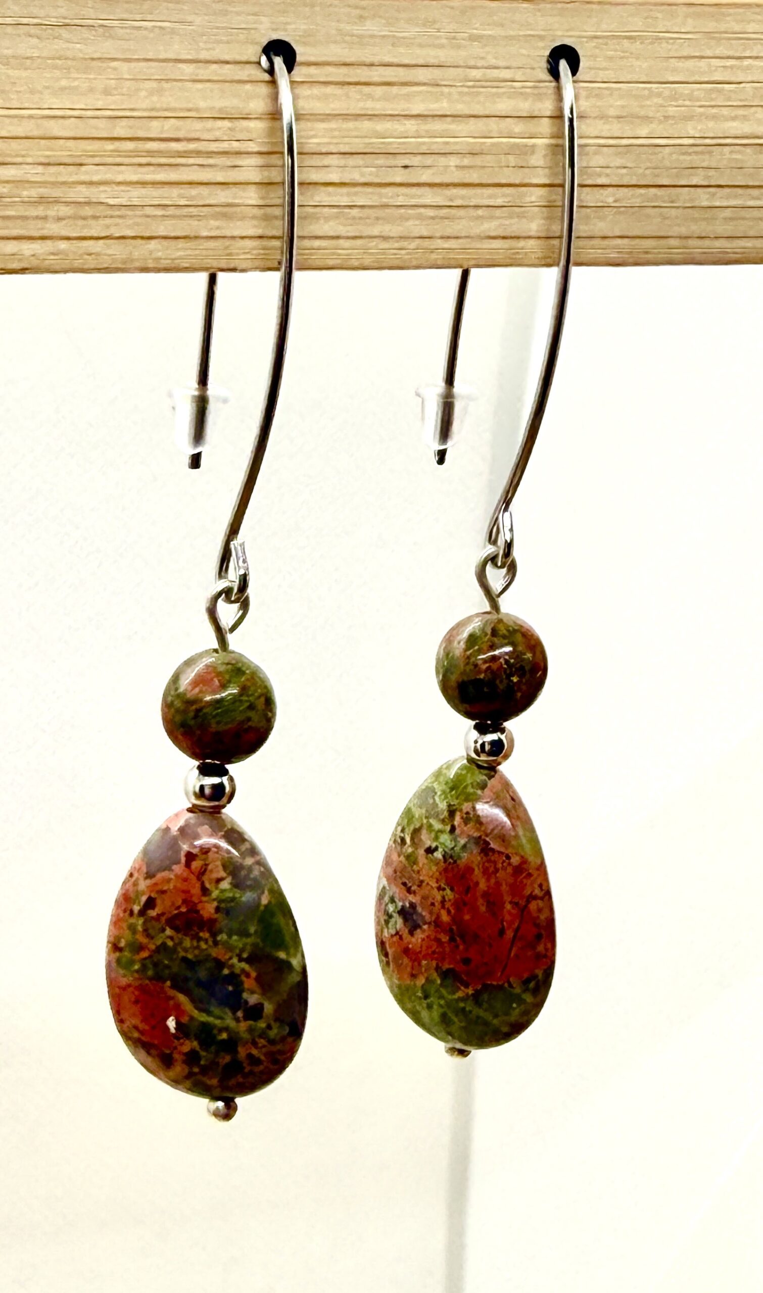 Boucle d'oreille collection « Jaipur» pendante pierre naturelle et argent – Image 15