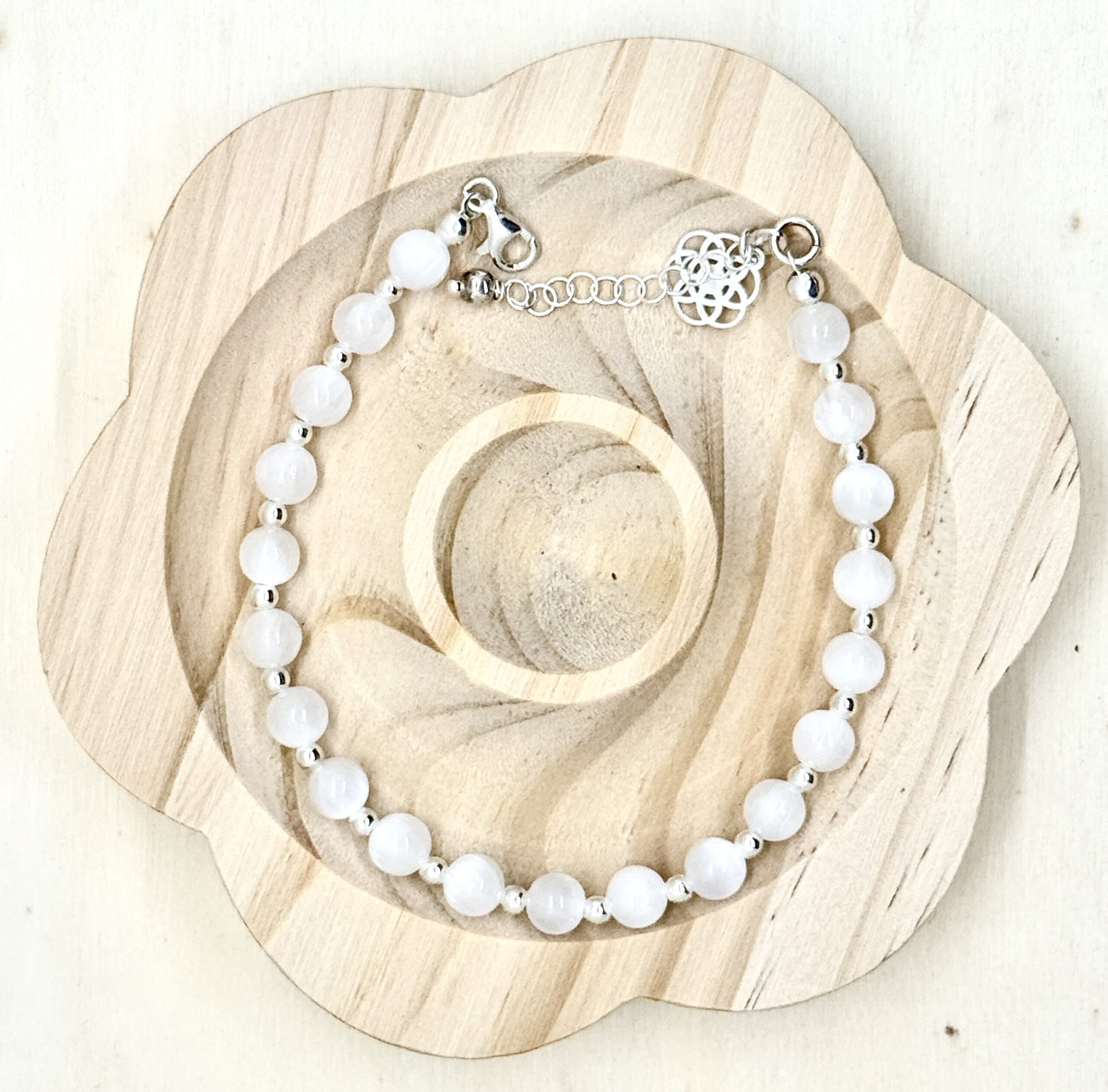 Bracelet collection « Gaya » 6mm en pierre naturelle et argent 1/1 – Image 12