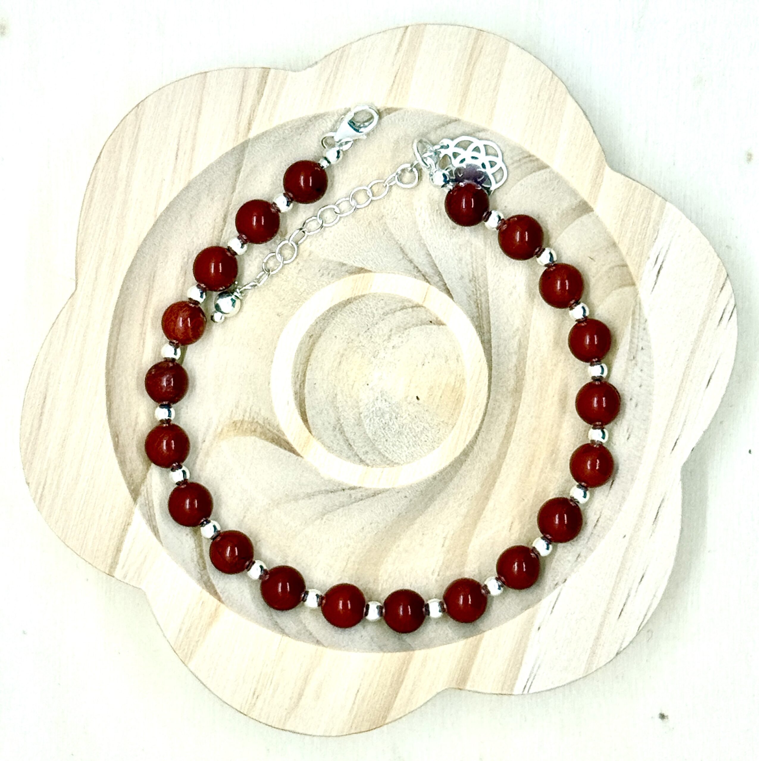 Bracelet collection « Gaya » 6mm en pierre naturelle et argent 1/1 – Image 18