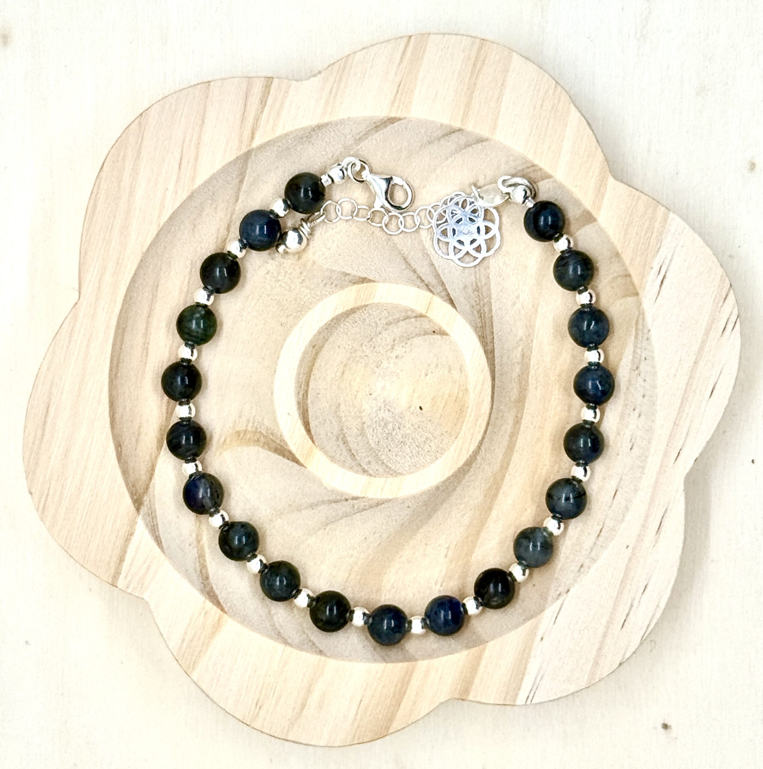 Bracelet collection « Gaya » 6mm en pierre naturelle et argent 1/1 – Image 16