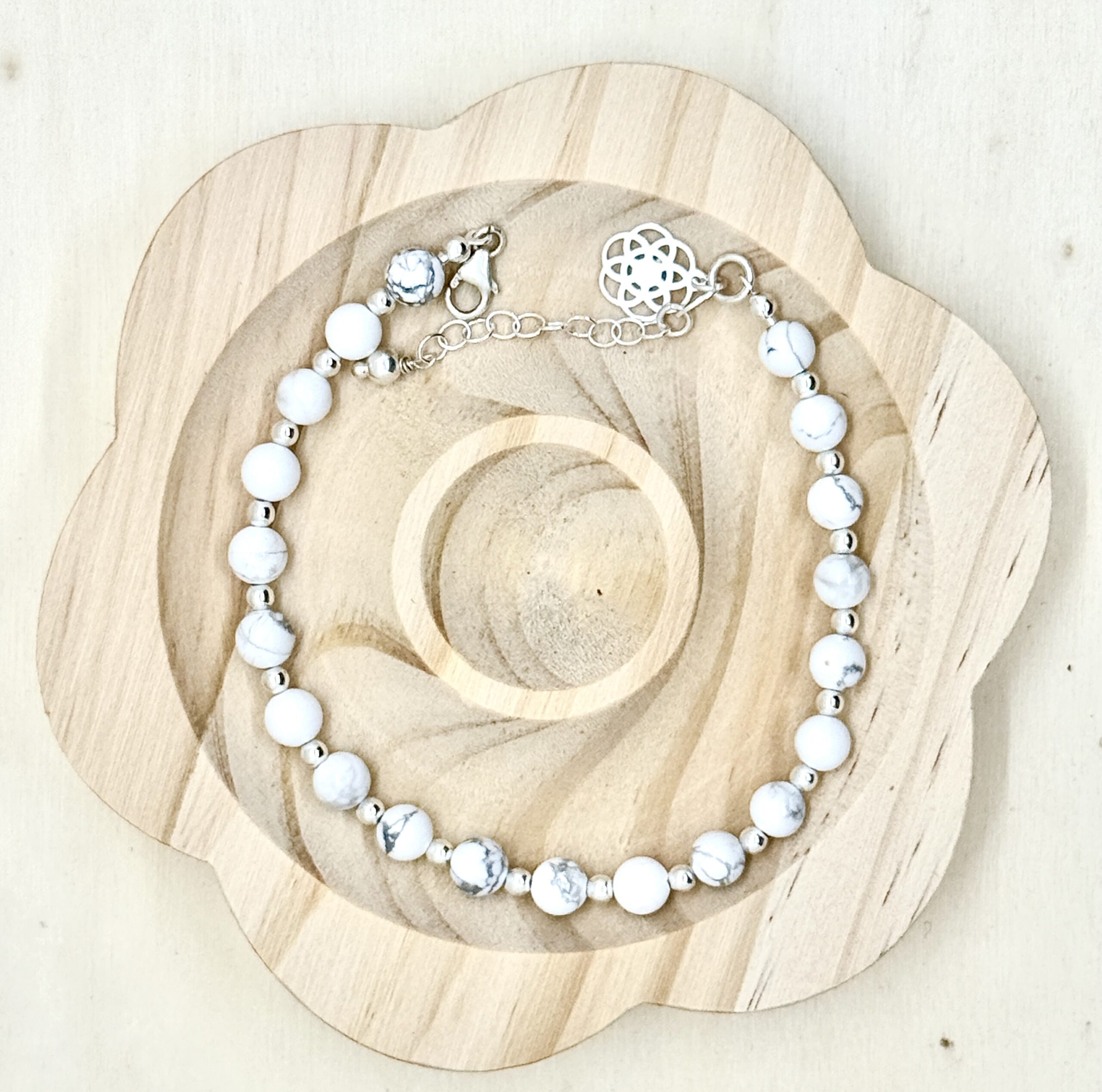 Bracelet collection « Gaya » 6mm en pierre naturelle et argent 1/1 – Image 17