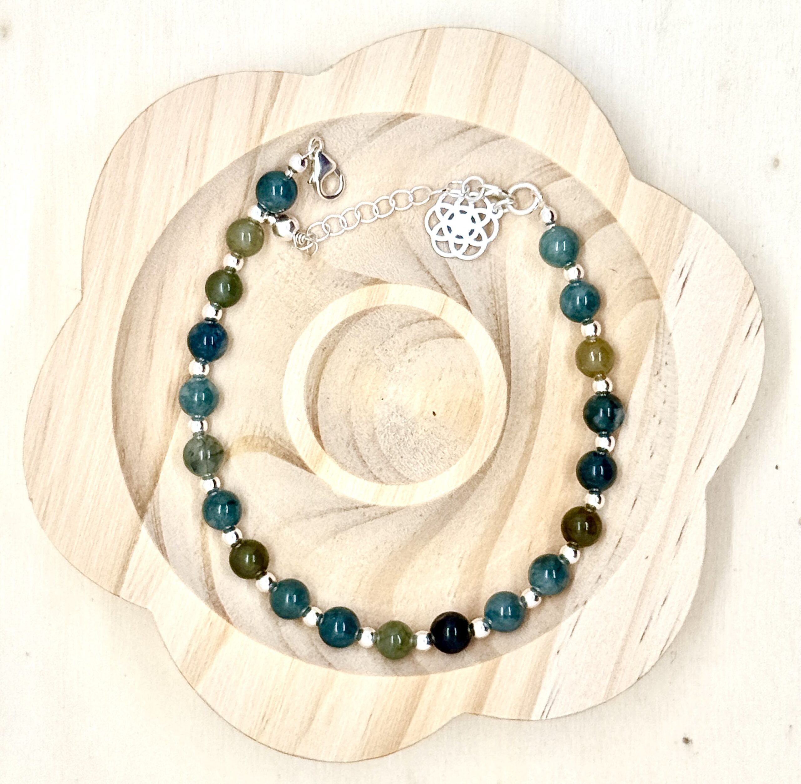 Bracelet collection « Gaya » 6mm en pierre naturelle et argent 1/1 – Image 19