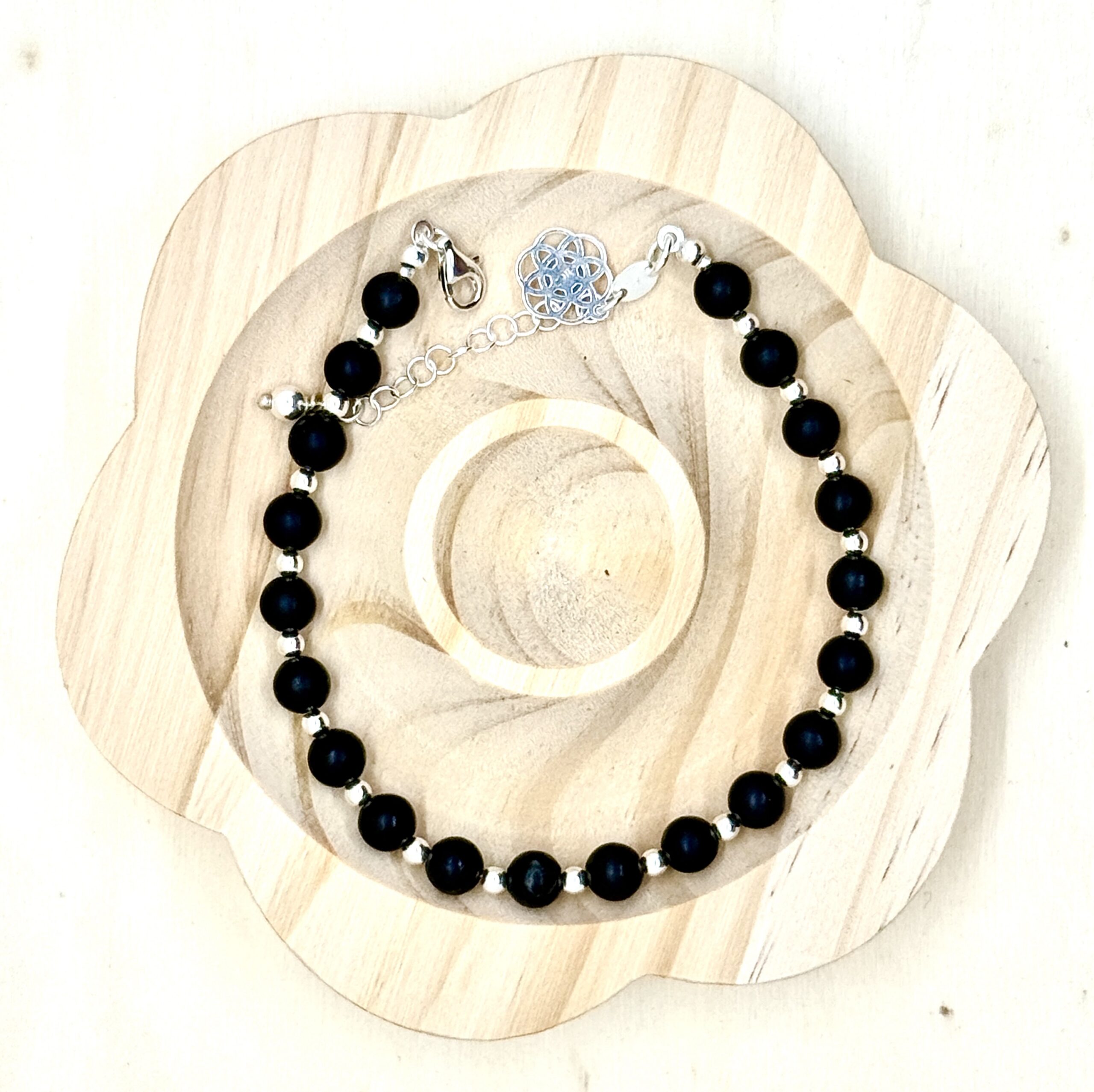 Bracelet collection « Gaya » 6mm en pierre naturelle et argent 1/1 – Image 15