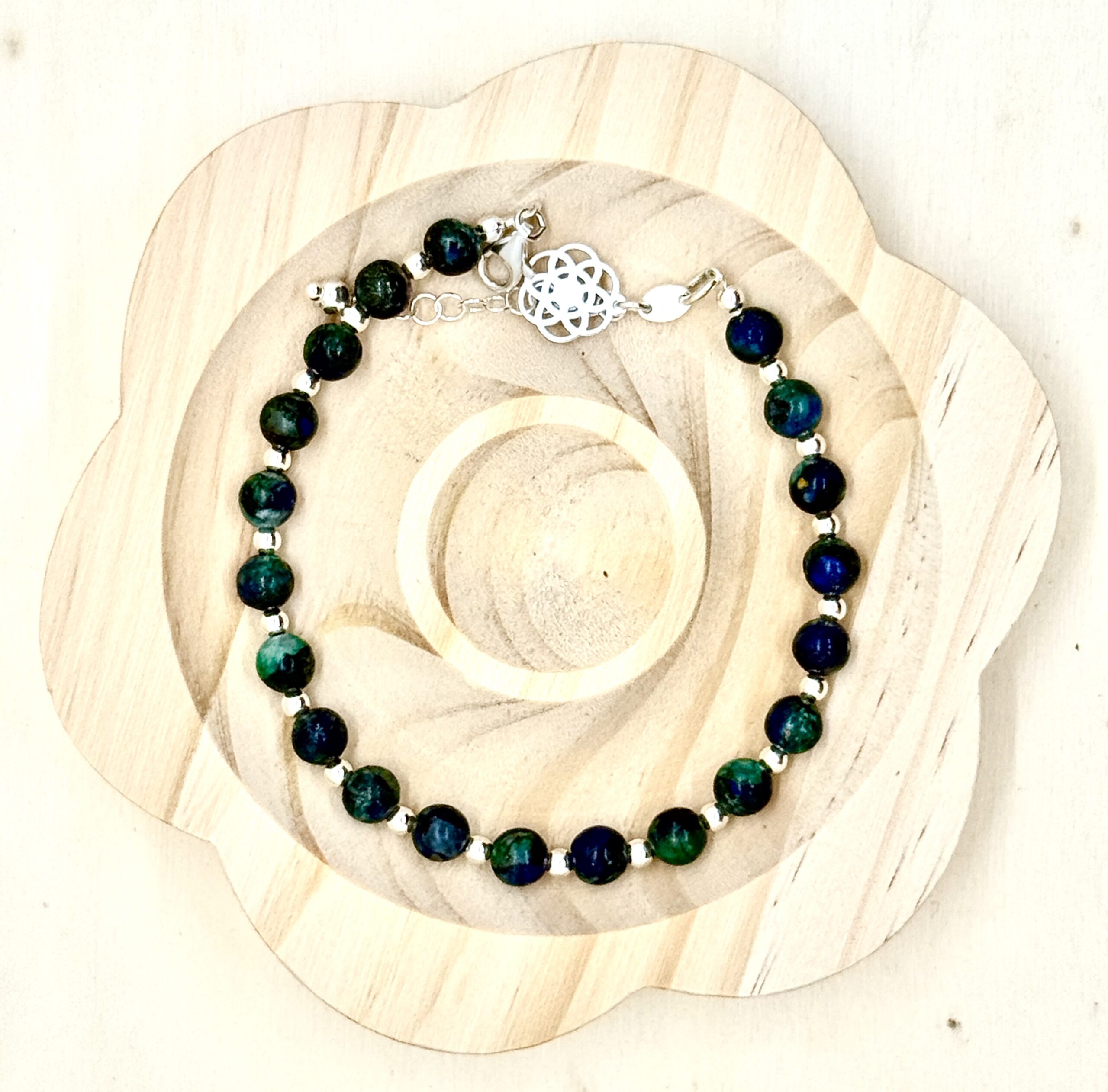 Bracelet collection « Gaya » 6mm en pierre naturelle et argent 1/1 – Image 11